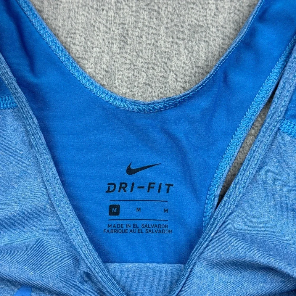 Nike Tank Top Womens Medium Blue Pro Cool Dri-Fit Blue Training Workout Gym Run